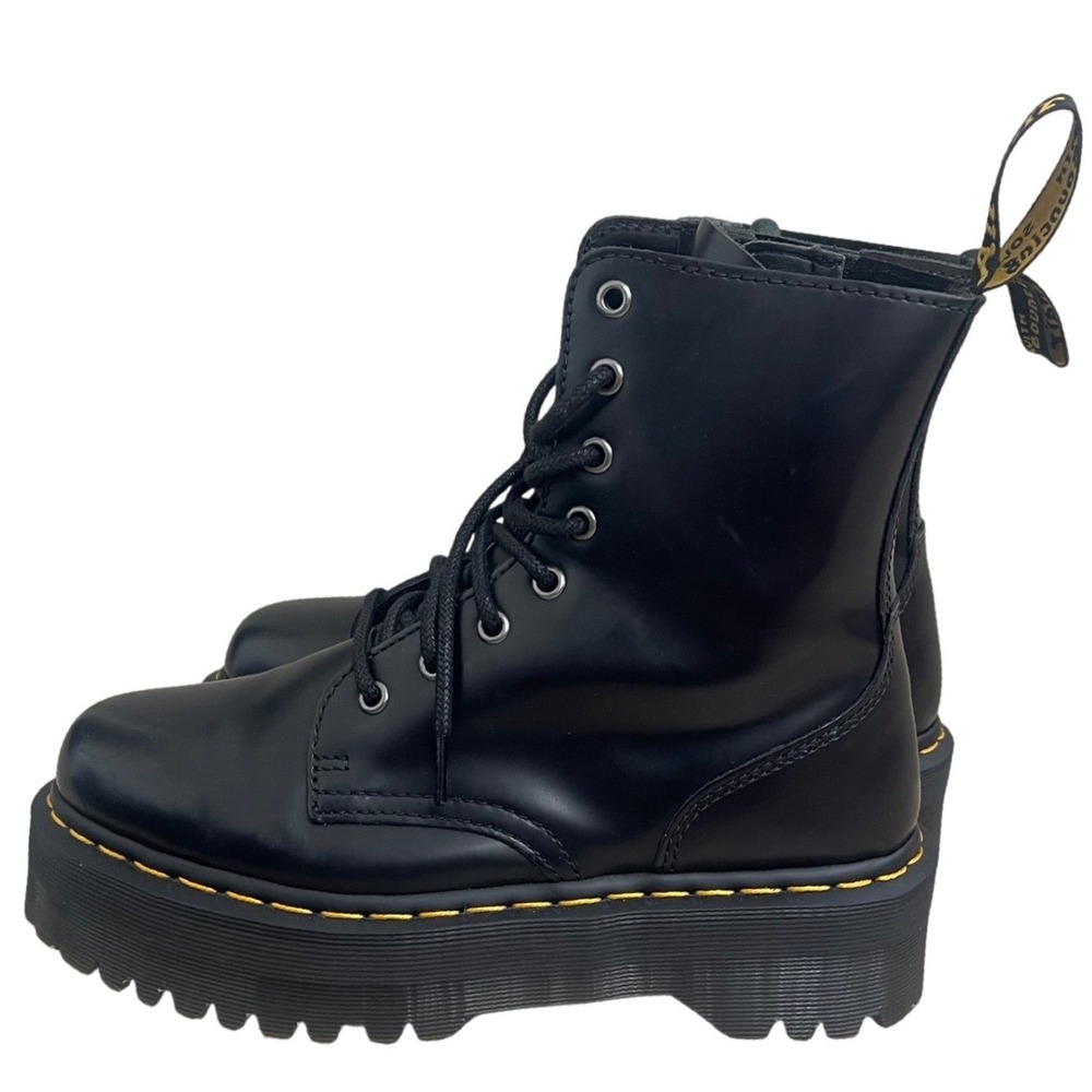 Dr. Martens Jadon Black Leather Platform Boots Mens USA 8/womens 9 7 UK 41 EU